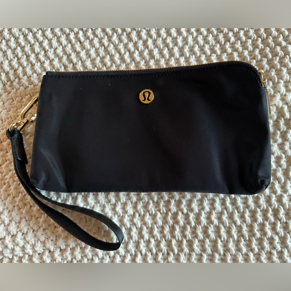 Lululemon Black Double Zipper Wallet/ Clutch- NWOT